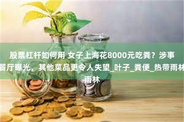 股票杠杆如何用 女子上海花8000元吃粪？涉事餐厅曝光，其他菜品更令人失望_叶子_粪便_热带雨林
