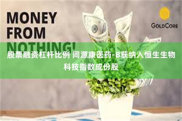 股票融资杠杆比例 同源康医药-B获纳入恒生生物科技指数成份股